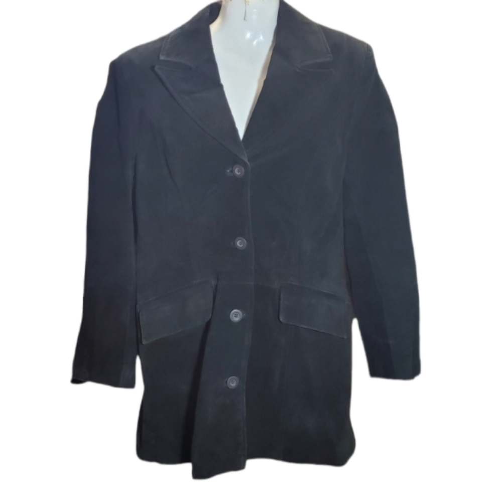 NEW LOOK genuine leather Long Line jacket 10